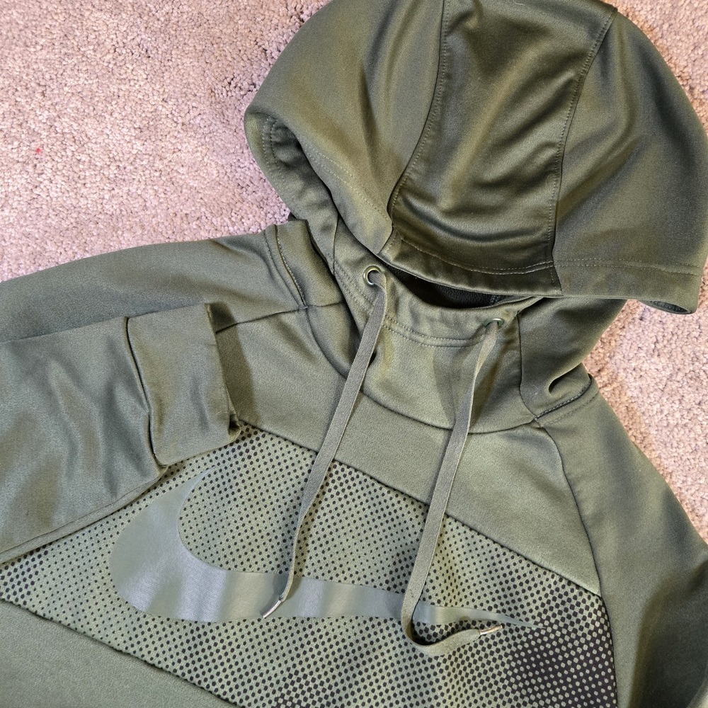 Nike Men's Dri-Fit Therma CU7827-337 Jade Pullover Hoodie Size Medium